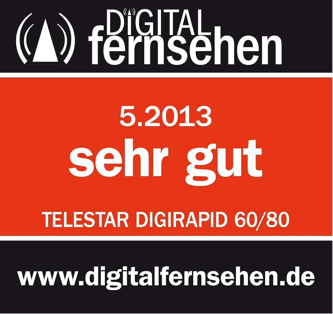 Telestar Digirapid 80 SAT-Spiegel (80 cm Aluminium-Spiegel, vormontierte Masthalterung, 40mm LNB-Hal