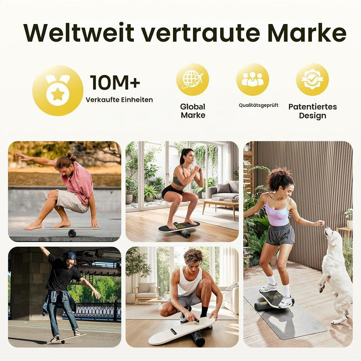 Sportneer Balance Board, 7 Modi Wackelbrett Indoorboard Skateboard Surf Balance Board mit verstellba