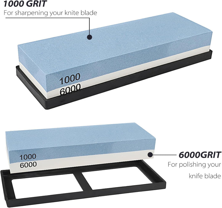Schleifstein Set, Schleifstein Messer,Schleifstein 1000 6000, Zum Schärfen von Metallmessern, um sie