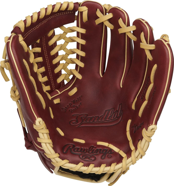 Rawlings Sandlot Baseball-Handschuh-Serie Rechte Hand Wurf Infield / Krug 29,8 cm – Trapeznetz – Bur