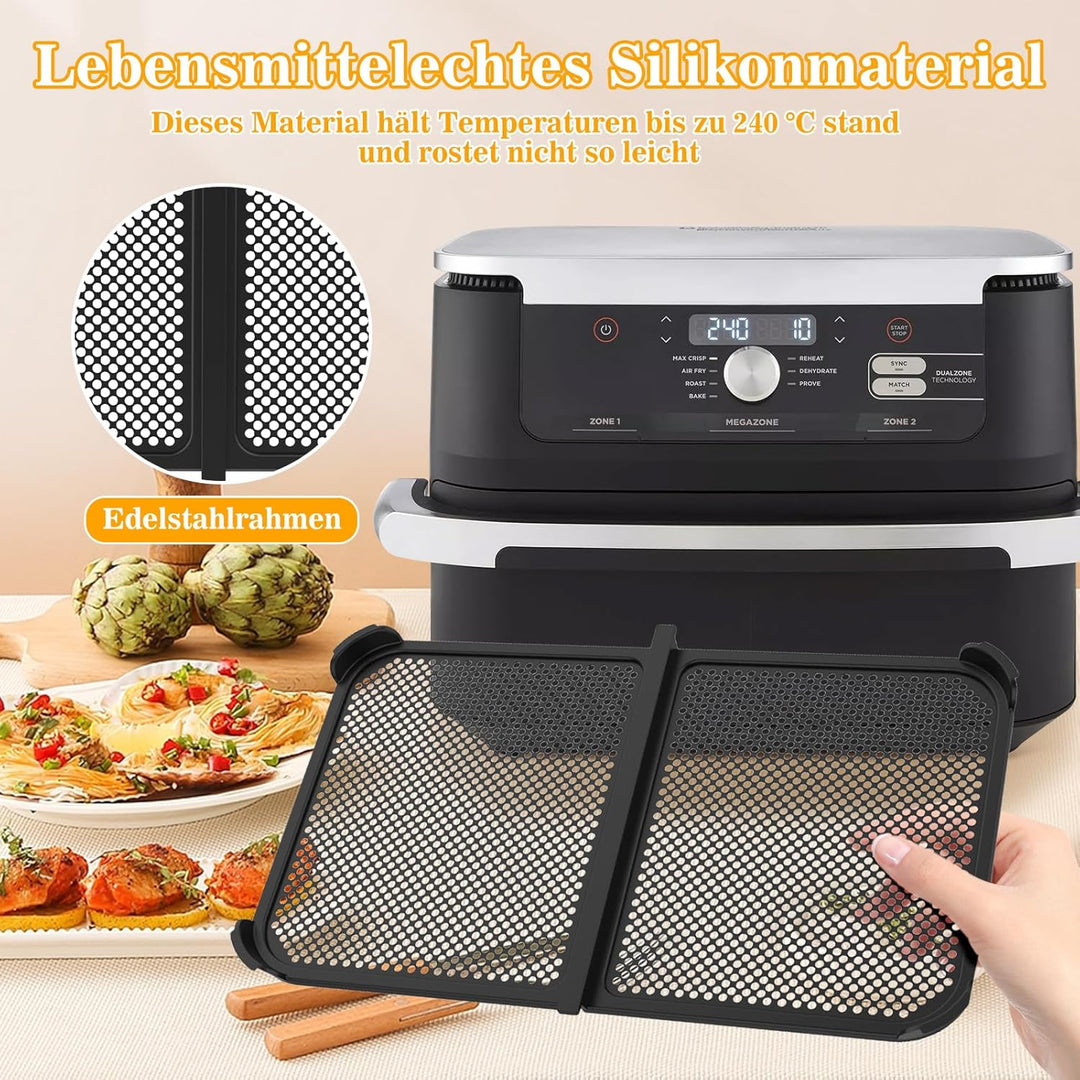 Spritzschutz für Ninja Foodi Flexdrawer 10,4 L Heissluftfritteuse AF500EU, Ninja Heissluftfritteuse