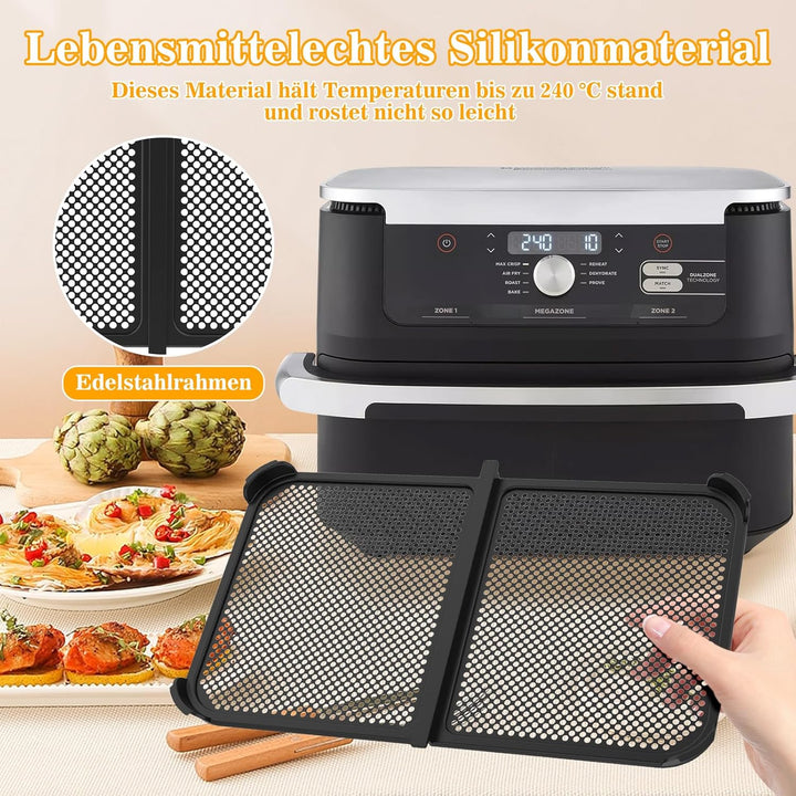 Spritzschutz für Ninja Foodi Flexdrawer 10,4 L Heissluftfritteuse AF500EU, Ninja Heissluftfritteuse