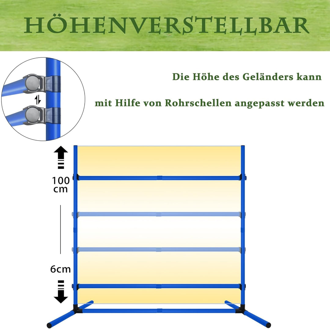 Agility Set Hürdenset Hundetraining Zubehör mit 4 Stück Hürden, Slalom Stangen Agility-Ausrüstung fü