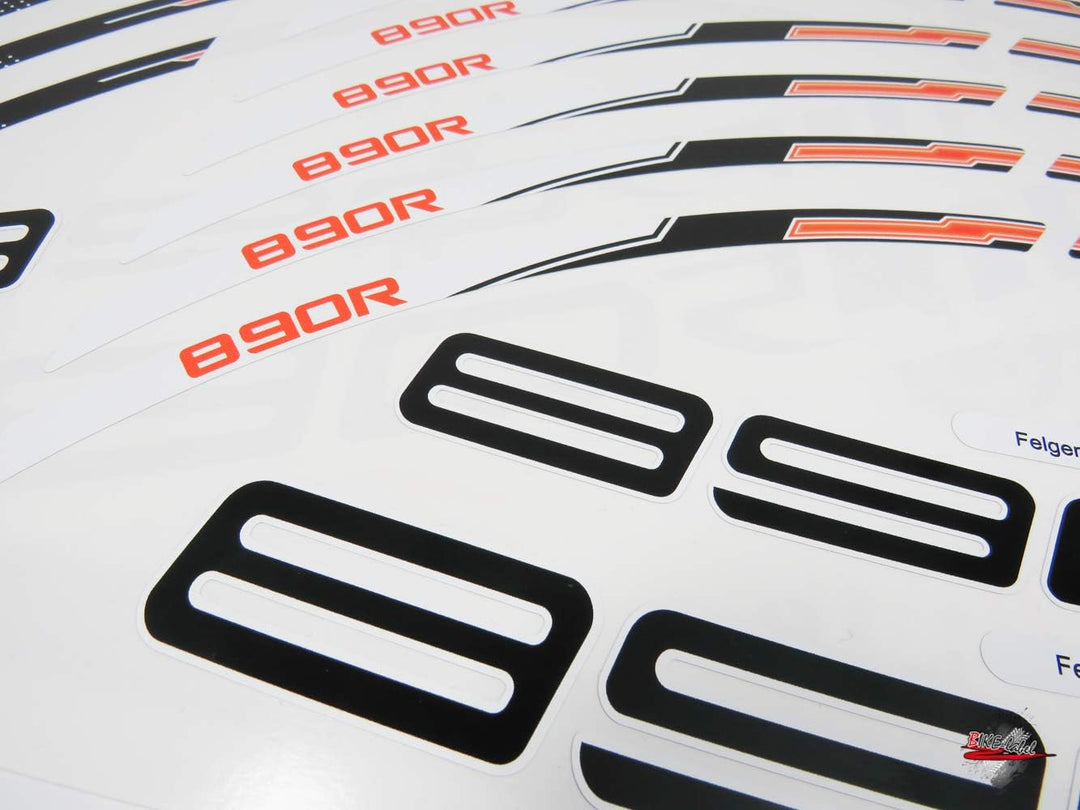 Felgenrand Aufkleber Felgenbett kompatibel mit KTM 890 Duke R 710050