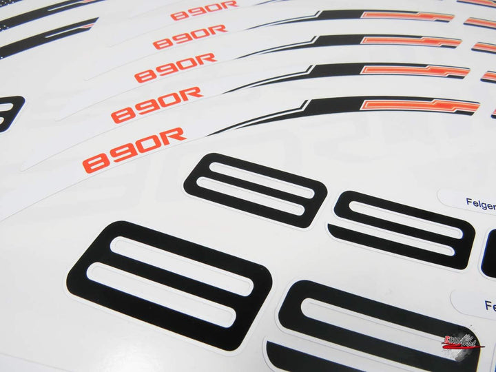 Felgenrand Aufkleber Felgenbett kompatibel mit KTM 890 Duke R 710050