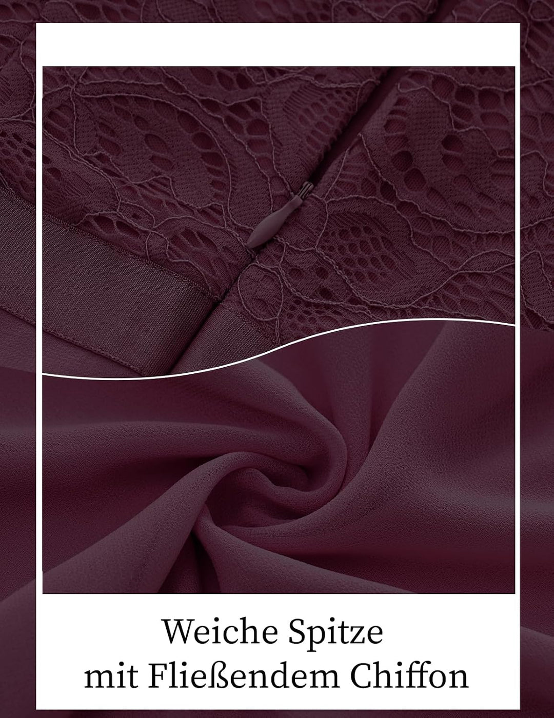 DRESSTELLS Damen Ballkleid Lang Abendkleider Elegant für Hochzeit mit Kurze Ärmel M Burgunder, M Bur