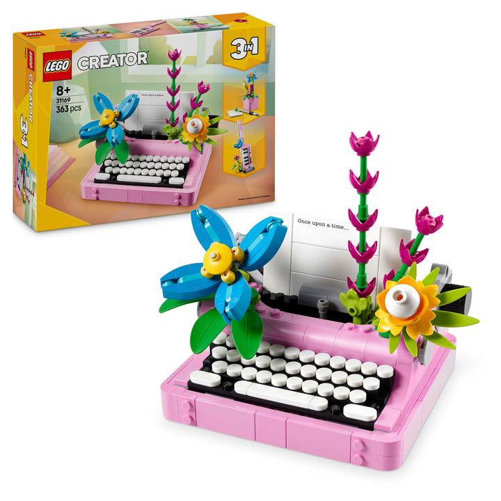 LEGO Creator 3in1 Schreibmaschine mit Blumen - Spielzeug umbaubar in EIN Keytar Modell oder einen Bl