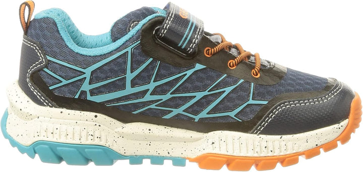 Geox Mädchen J Tuono Boy BSneakers 28 EU Navy Orange, 28 EU Navy Orange