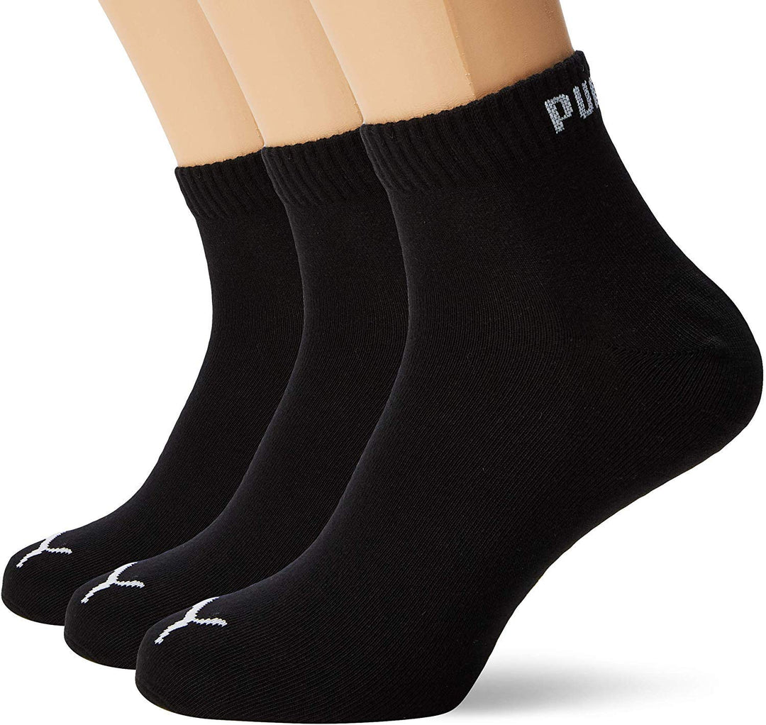 Puma Herren Sportsocke Quarter 3P 35-38 Schwarz, 35-38 Schwarz