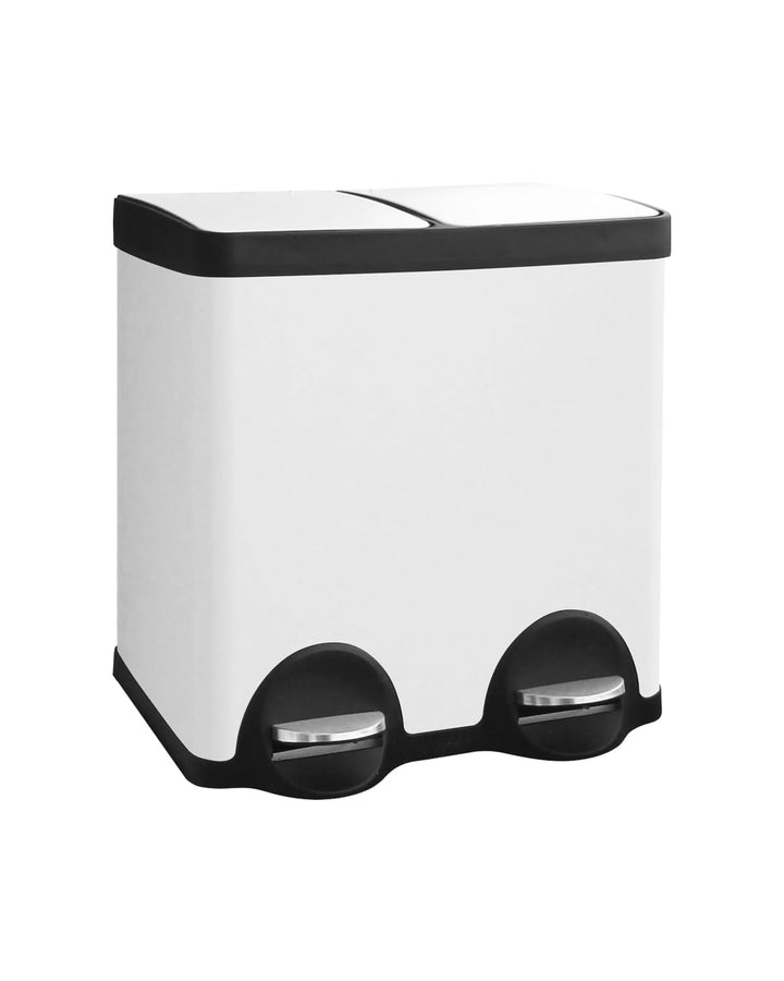 Mülleimer 2 fächer 40 liter,Mülleimer 2x20l,Mülltrennsystem 40l,Doppelmülleimer,Treteimer für Recycl