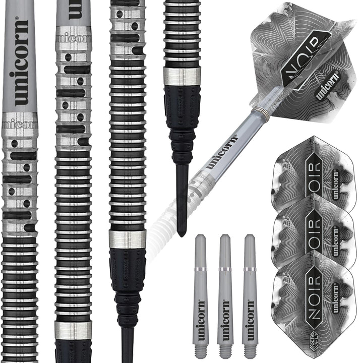 Unicorn Dartpfeil-Set mit Stahlspitze, Gary The Flying Scotsman, Anderson Noir, Phase 3 und 5, 90% W