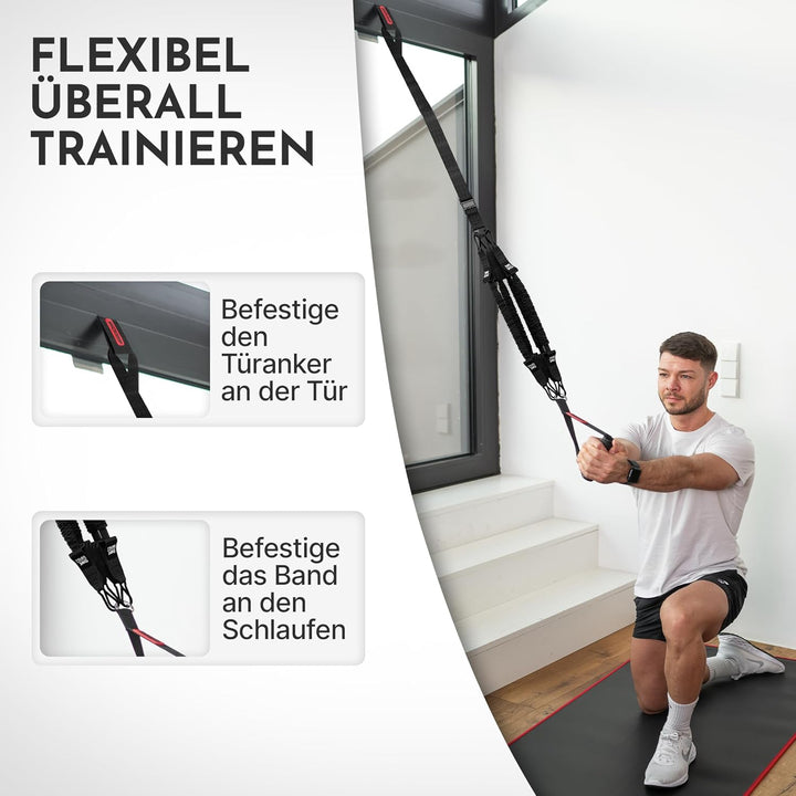 NEOLYMP Klimmzughilfe – kontrollierte Unterstützung ohne Zurückschnellen – 4-Seil-System mit gepolst