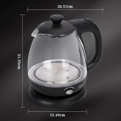 Taylor Swoden Wasserkocher Klein,1 Liter Wasserkocher Glas Led, 2200W Electric Kettle, Warmhaltefunk