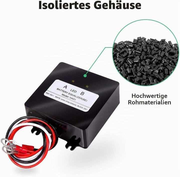 SolaMr 24V Batterie-Equalizer 2x12V Batterie Ausgleicher Battery Balancer Equalizer für Gel/Hochwass
