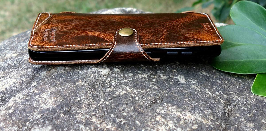 Yogurt Handyhülle für Samsung S21 5G, Hülle Echtleder Case Ledertasche Lederhülle für Samsung Galaxy