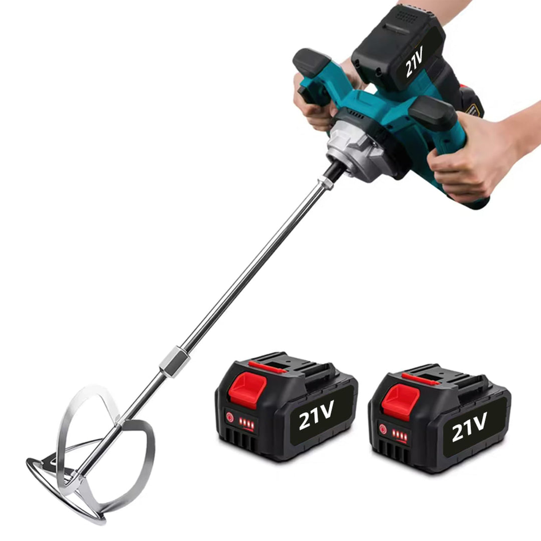 Akku-Farbmörtelrührer, 24V Bürstenlos Rührwerkmit M14 Rühreraufnahme, 1700W 0-780U/min, 6 Stufen ein
