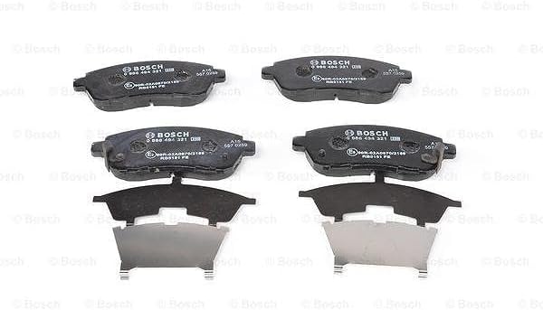 Bosch BP1211 Bremsbeläge - Vorderachse - ECE-R90 Zertifizierung - vier Bremsbeläge pro Set