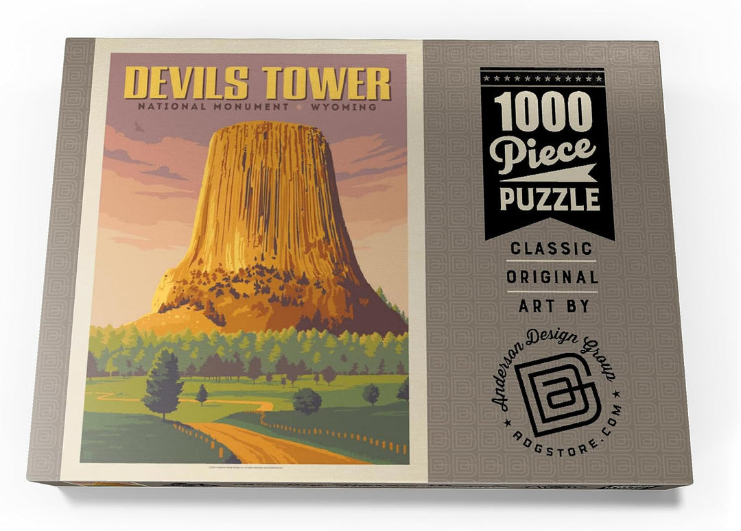 Devils Tower, WY: Abenddämmerung - Premium 1000 Teile Puzzle - MyPuzzle Sonderkollektion von Anderso