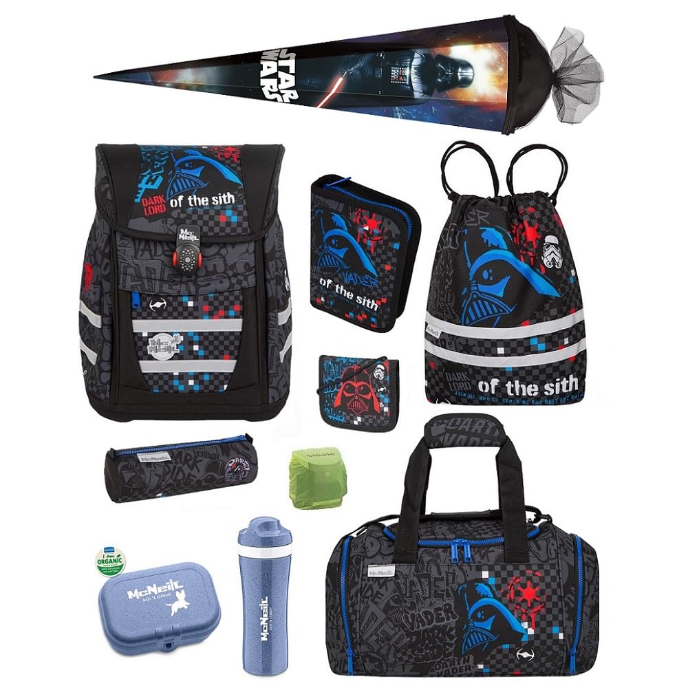 Familando - McNeill Teneris Schulranzen Set - 10-teilig mit Schultüte - Star Wars Darth Vader - Ergo