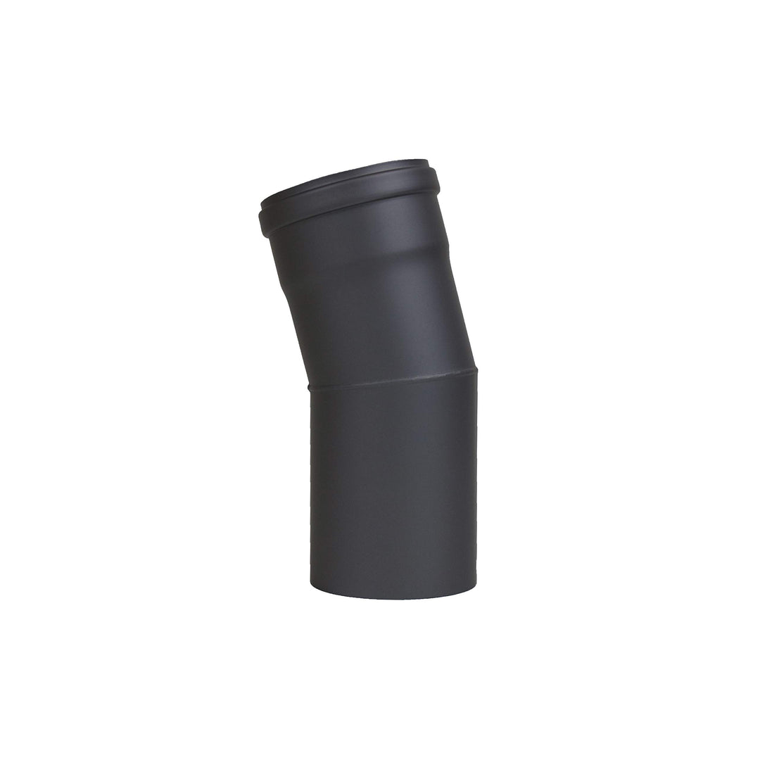 LANZZAS Pelletrohr Bogen 15° starr - Durchmesser 100 mm - Farbe: schwarz - inklusive Silikon-Dichtri