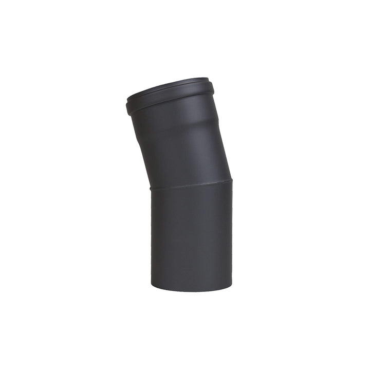LANZZAS Pelletrohr Bogen 15° starr - Durchmesser 100 mm - Farbe: schwarz - inklusive Silikon-Dichtri