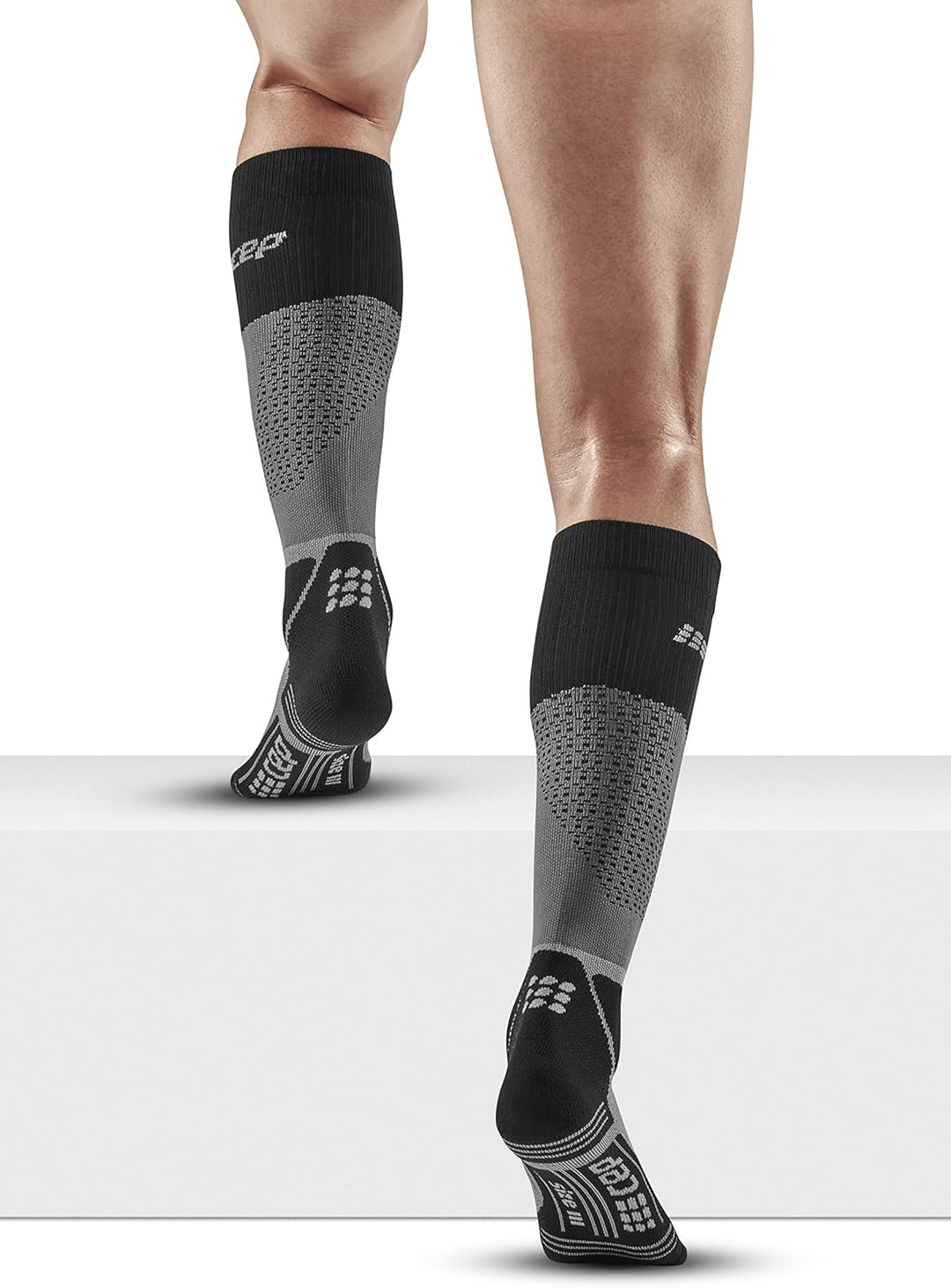 CEP - HIKING MAX CUSHION COMPRESSION MERINO SOCKS für Herren | Knielange Wandersocken mit Kompressio