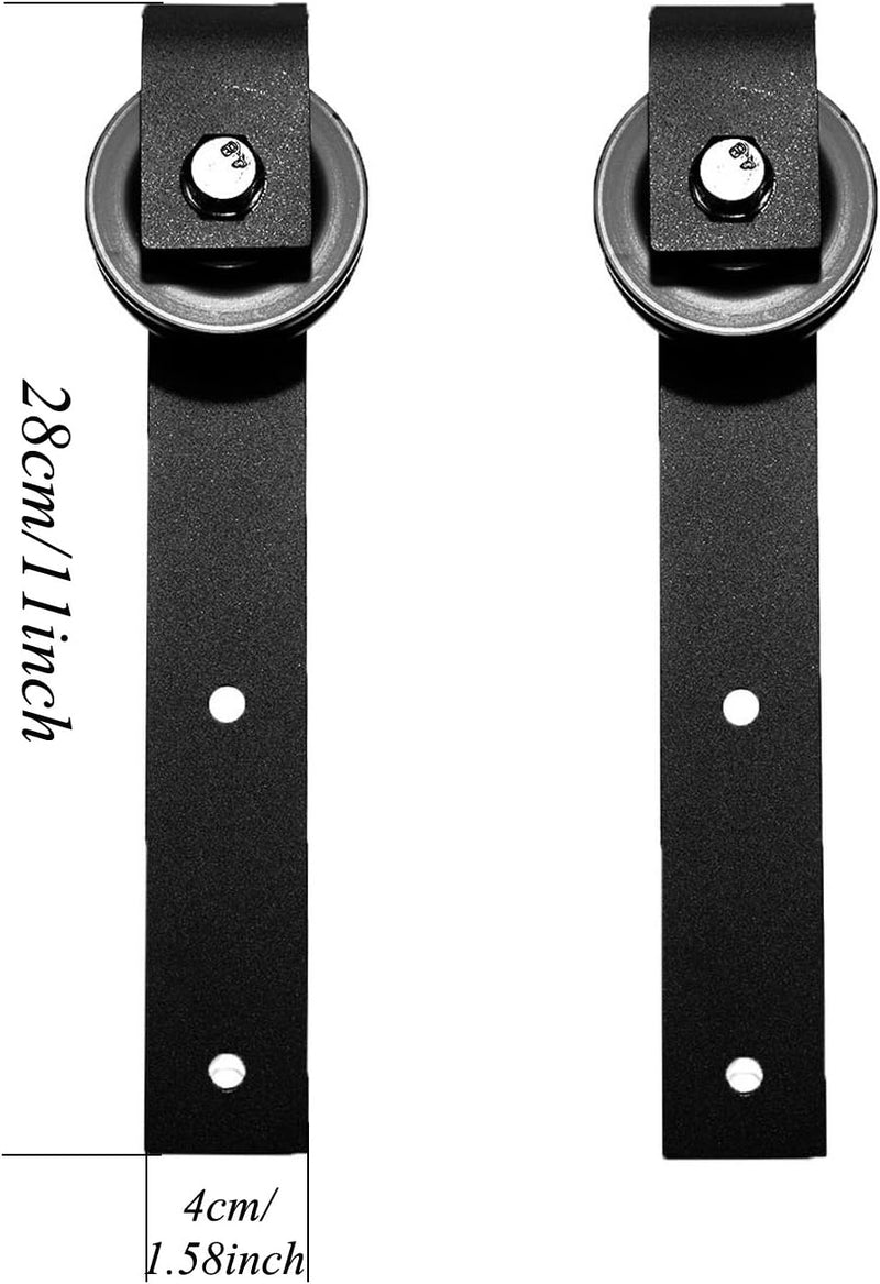 LWZH 10.5FT/320 cm Schiebetürbeschlag Set Barn Door Hardware Kit Laufschienen für Schiebetür Hängesc