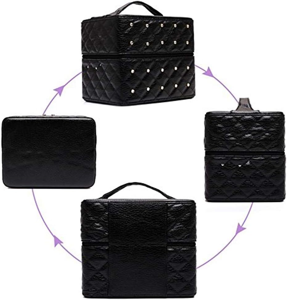 Kosmetikkoffer Makeup Box Kosmetiktasche Schminkkoffer für Reisen Dienstreise weich 3 verfügbare Ebe