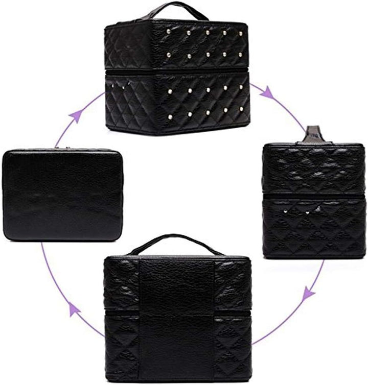 Kosmetikkoffer Makeup Box Kosmetiktasche Schminkkoffer für Reisen Dienstreise weich 3 verfügbare Ebe