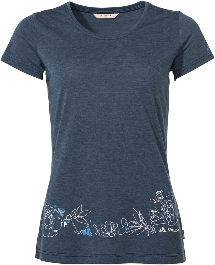 VAUDE Damen Women's Skomer Print T-Shirt Ii T-Shirt (1er Pack), Dark Sea Uni