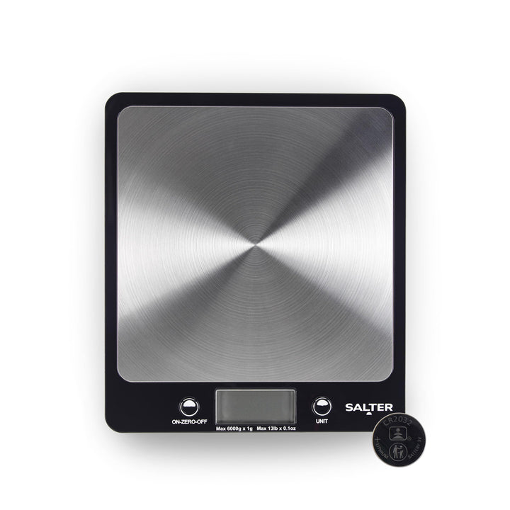 Salter Küchenwaage Digital, Digitale Küchenwaage mit Grossem Display, Waage Küchenwaage mit Edelstah
