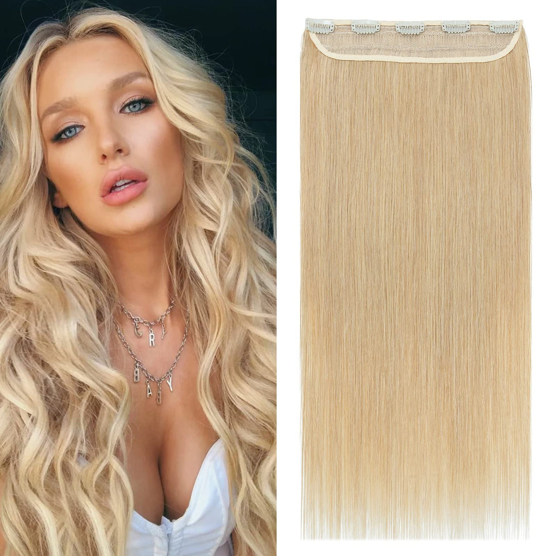 Clip in Extensions Echthaar DICK Haarteile Echthaar 1Pc 5 Clips Extensions Echthaar Clip in Weich Na
