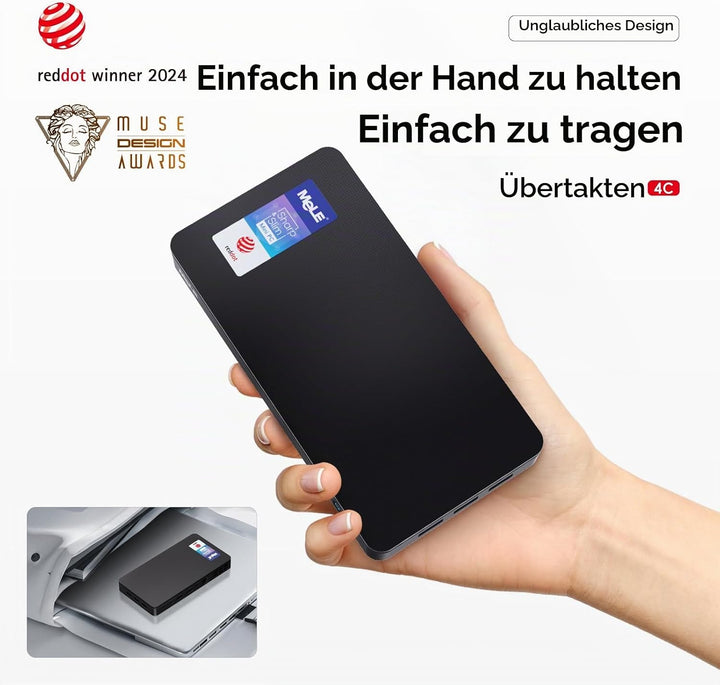 MeLE Mini-PC Overclock4C, Reddot-Gewinner 2024, Win 11 Pro N100 32GB 512GB, 4K-HDMI-Anzeige, USB-C P