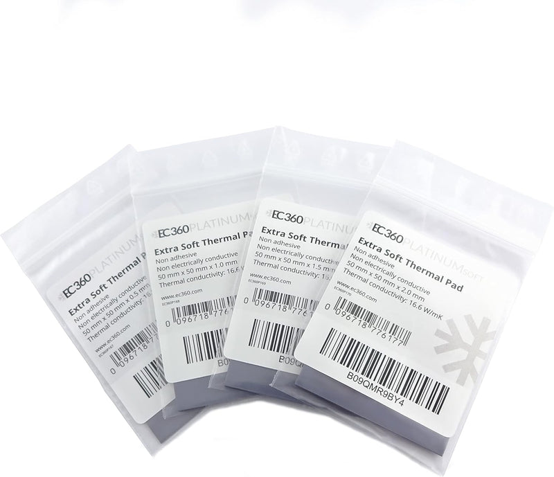 EC360® PLATINUM SOFT 16,6W/mK Wärmeleitpad (50 x 50 x 1,5 mm, Soft), 50 x 50 x 1,5 mm, Soft