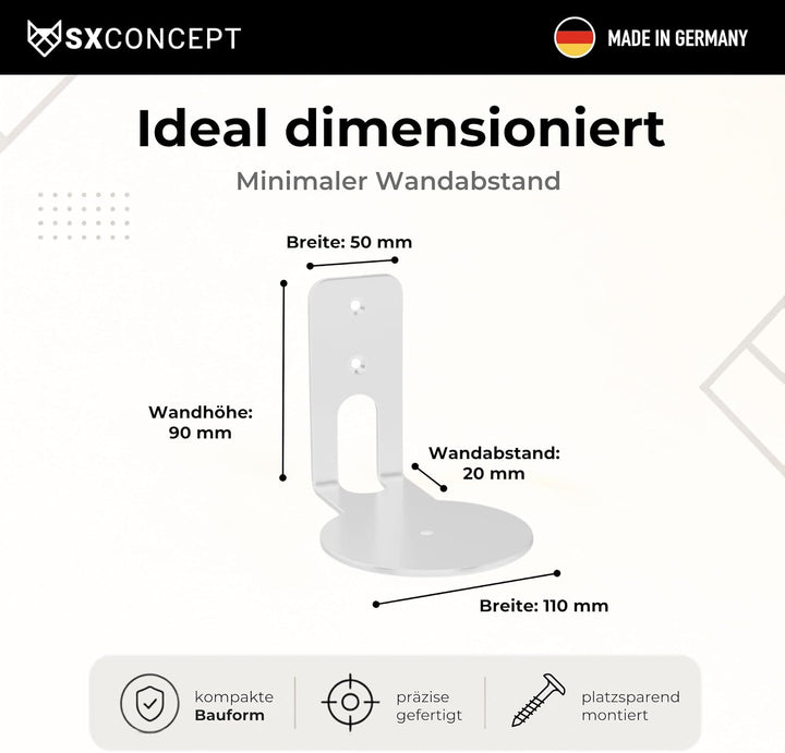SX-Concept Wandhalterung für Sonos Era 100 | Gerade-Variante | Minimalistisches Design | Optimaler W