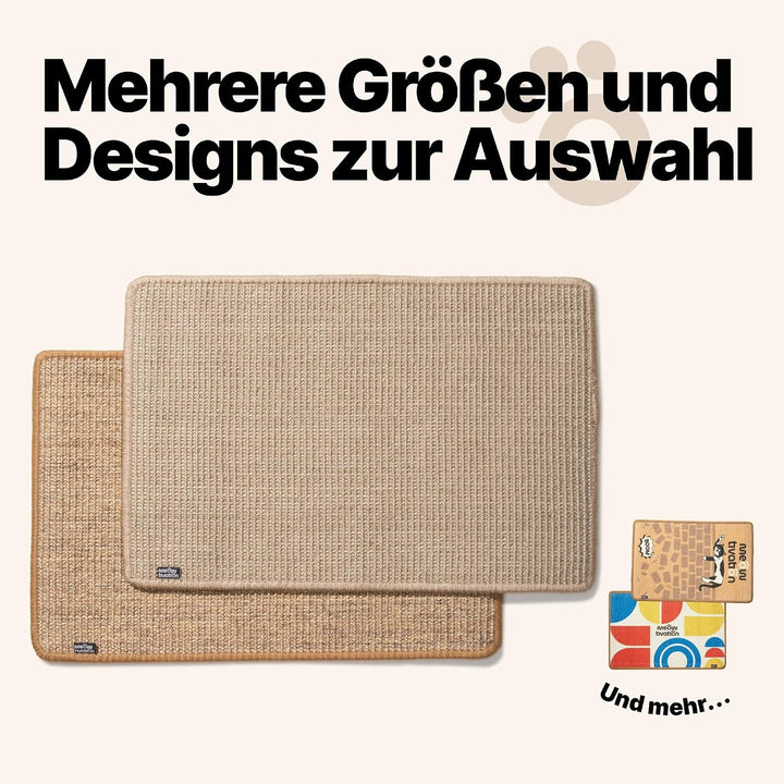 Kratzmatte für Katzen - Hochwertiger Kratzteppich aus Sisal, natürliche Kratzbretter, multifunktiona