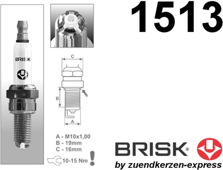 Brisk Premium Racing AOR10LGS 1513 Zündkerzen, 4 Stück