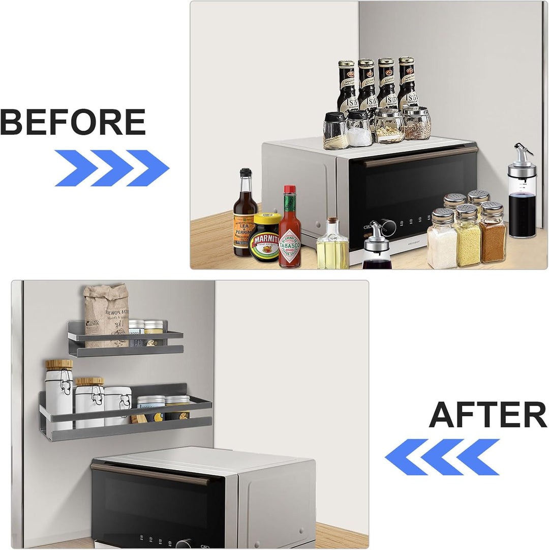 Uten Gewürzregal Kühlschrank Regal magnetisch, Gewürzhalter hängend ohne bohren Wandregal Gewürz Org