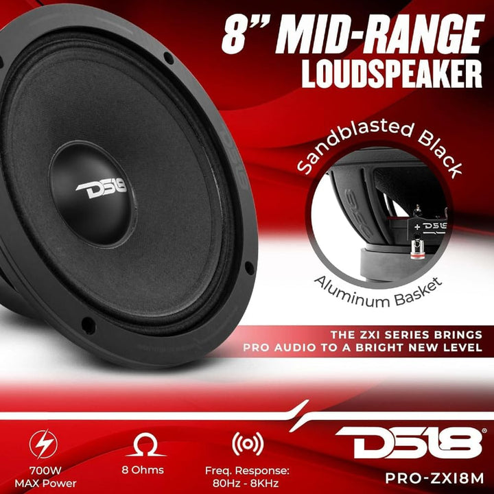 KIT-Set FÜR DS 18 PRO-ZXi8M 1 Mitteltöner 20 cm 200 mm 8" Durchmesser, 350 Watt rms 700 Watt max, 8