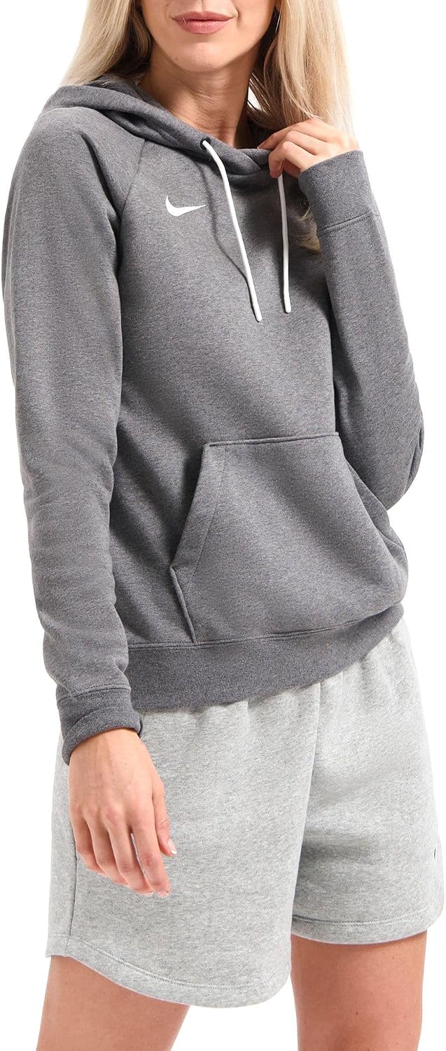 Nike Damen Team Club 20 Hoodie Women Kapuzenpullover (1er Pack) M Kohle Heathr / Weiss / Weiss, M Ko