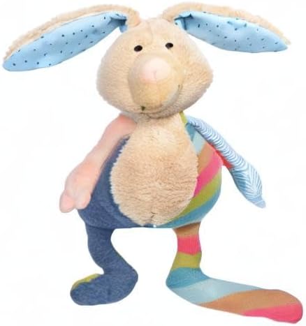 sigikid 39851 Patchwork Stofftier, Mehrfarbig/Hase, Mehrfarbig/Hase