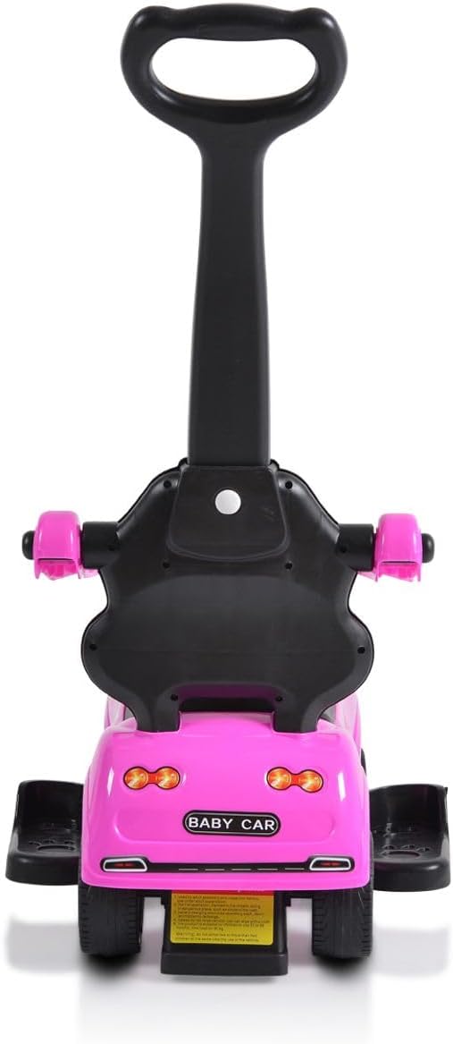 Moni Rutschauto 2 in 1 Rider 308, Rutscher mit Griff, Lehne, Bügel, Fussstütze pink, Pink