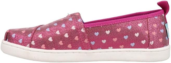 TOMS Mädchen Glitter Alpargata Flache Slipper 30 EU Pink Fuchsia, 30 EU Pink Fuchsia