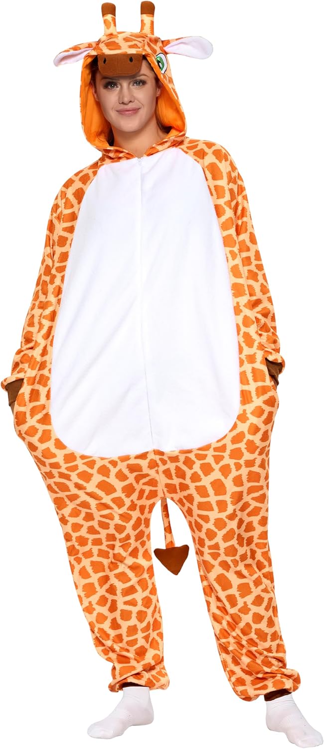 Spooktacular Creations Unisex Erwachsene Plüsch Pyjama Schlafanzug, Damen Herren Jumpsuit Jumpsuit G