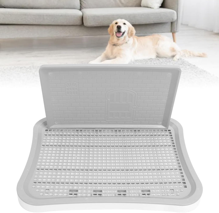 Pet Mesh Training Potty, Abnehmbare Wandsäule, Tragbare Feste Hundetrainingstoilette für Haustiere (