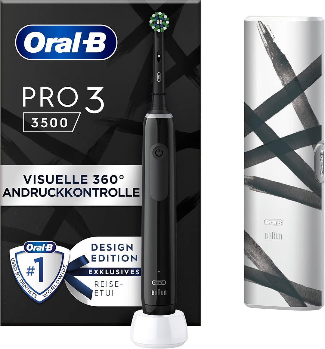 Oral-B PRO 3 3500 Elektrische Zahnbürste/Electric Toothbrush, mit 3 Putzmodi und visueller 360° Andr