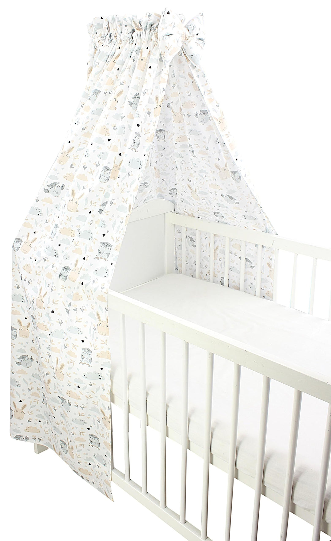 TupTam Babybett Himmel mit Schleifchen, Farbe: Hase/Eule, Grösse: ca. 160x240 cm ca. 160x240 cm Hase