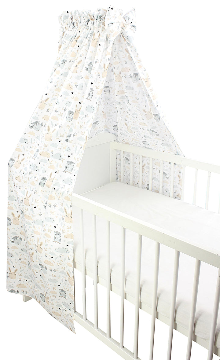 TupTam Babybett Himmel mit Schleifchen, Farbe: Hase/Eule, Grösse: ca. 160x240 cm ca. 160x240 cm Hase