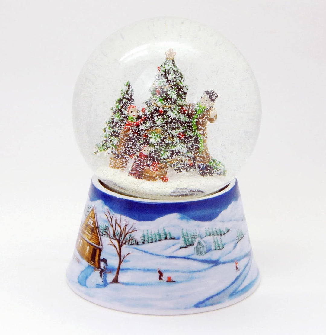 Weihnachten Schneekugel Weihnachtsbaum mit Geschenken, 140 mm hoch- 20141 Spieluhr