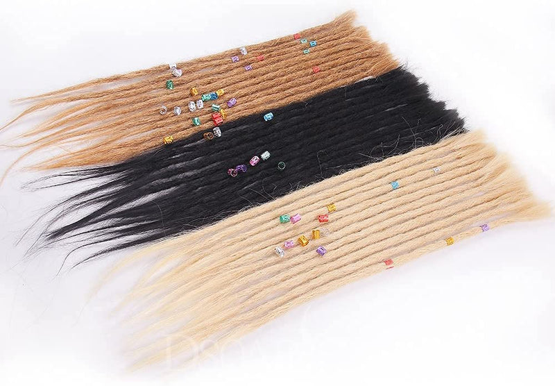 100% Echthaar Dreadlock Extensions 20 Zoll 5 Stränge/Pack Handgemachte Crochet Dreadlocks Extension